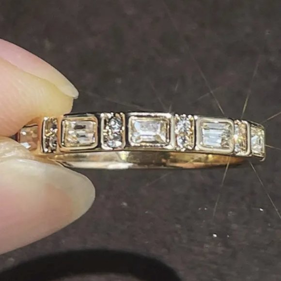 NEW 3 Piece Ring Set SZ 14k Gold Plated SZ 10 NEW IN BOX - Picture 2 of 4